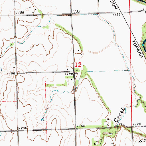 Topographic Map of Valley View School (historical), KS
