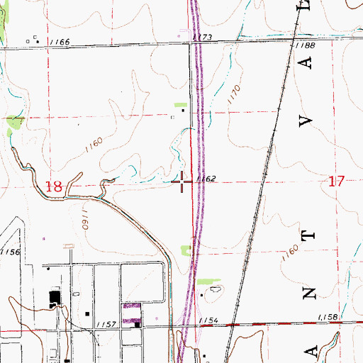 Topographic Map of Victor School (historical), KS