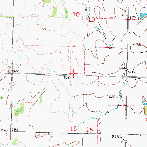 Topographic Map of Centerville School (historical), KS
