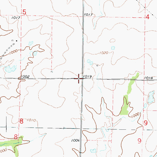 Topographic Map of Cleveland School (historical), KS