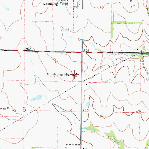 Topographic Map of Crawford County Farm (historical), KS