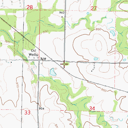 Topographic Map of Fair Oak School (historical), KS