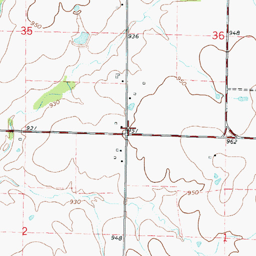 Topographic Map of Gooding School (historical), KS