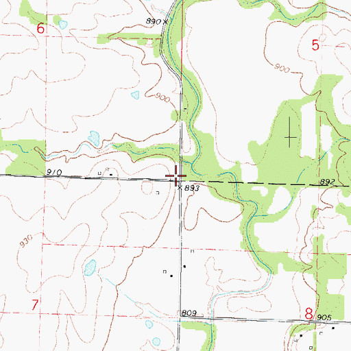 Topographic Map of Gregg School (historical), KS