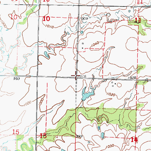 Topographic Map of Gunn School (historical), KS