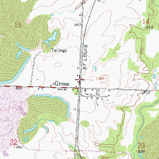 Topographic Map of Howe Station, KS