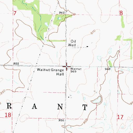 Topographic Map of Kavanaugh School (historical), KS