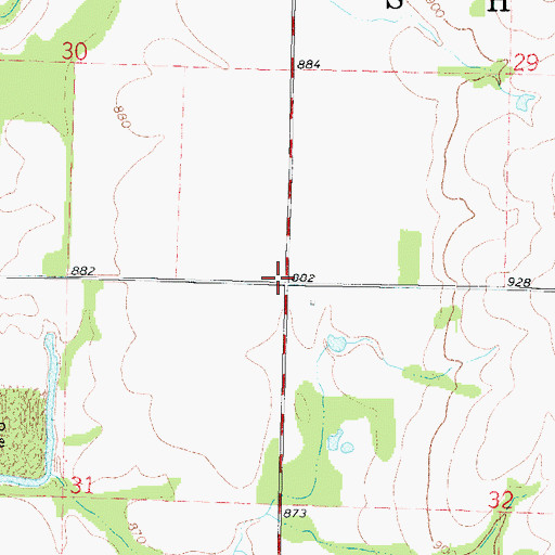 Topographic Map of King School (historical), KS