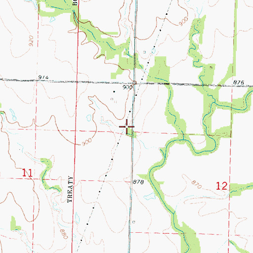 Topographic Map of Liberty School (historical), KS