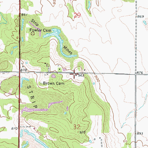 Topographic Map of Lone Star School (historical), KS