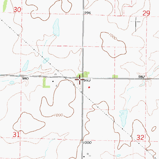 Topographic Map of Maple Grove School (historical), KS