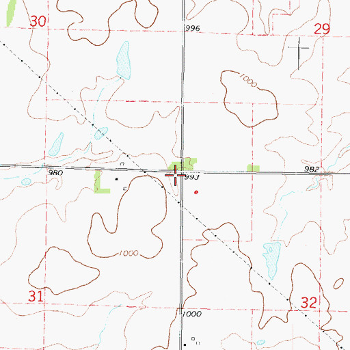 Topographic Map of Maple Grove School (historical), KS