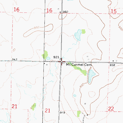 Topographic Map of Mount Carmel School (historical), KS
