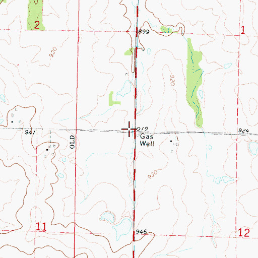 Topographic Map of Olive School (historical), KS