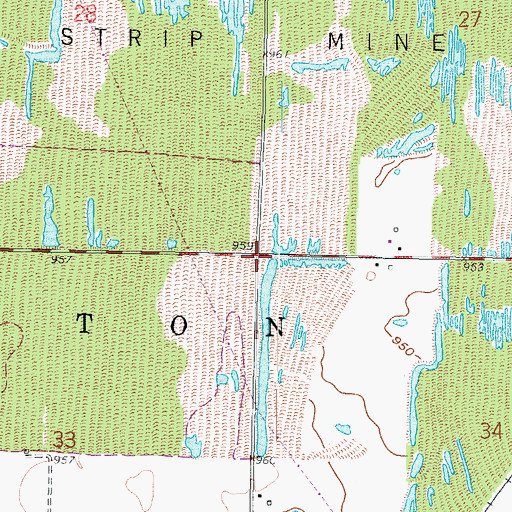 Topographic Map of Nelson School (historical), KS