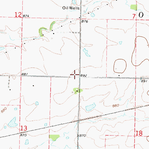 Topographic Map of Pea Ridge School (historical), KS