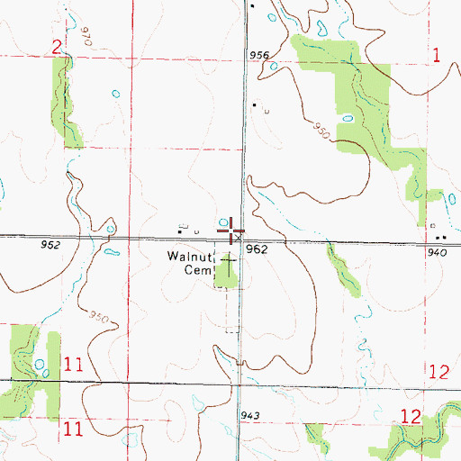 Topographic Map of Pleasant Dale School (historical), KS