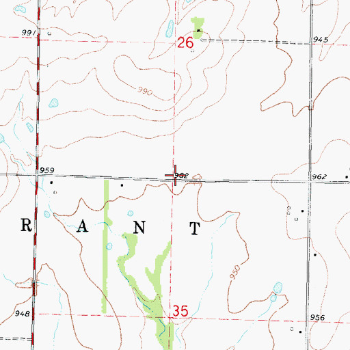 Topographic Map of Pleasant Valley School (historical), KS