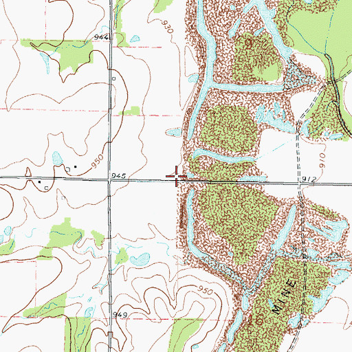 Topographic Map of Pleasant Valley School (historical), KS
