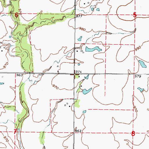 Topographic Map of Prairie View School (historical), KS