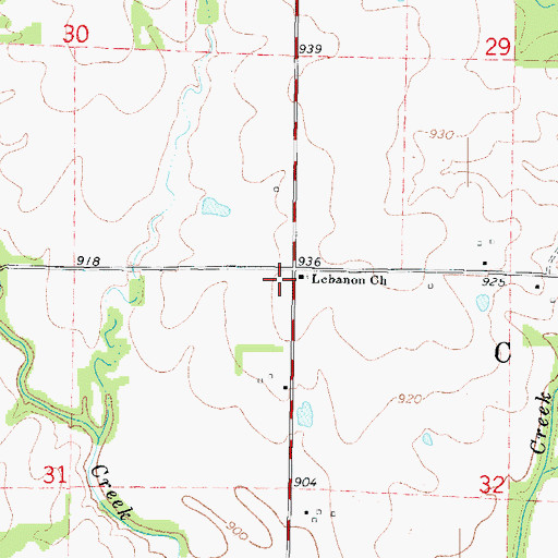 Topographic Map of Silter School (historical), KS
