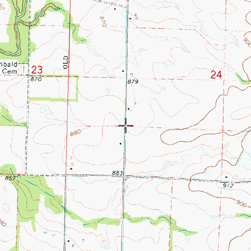 Topographic Map of Union School (historical), KS