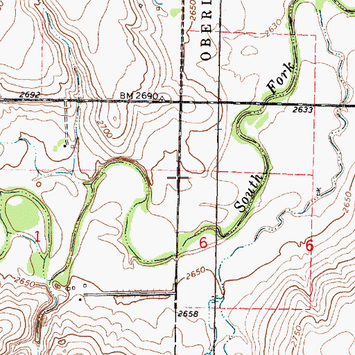Topographic Map of OToole School (historical), KS