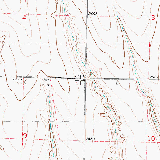 Topographic Map of Prairie Belle School (historical), KS