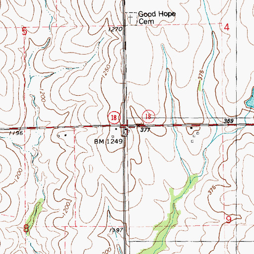 Topographic Map of Good Hope School (historical), KS