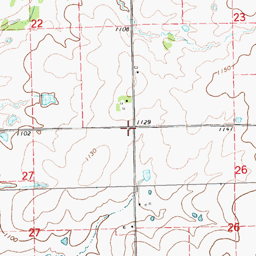 Topographic Map of Antioch Church (historical), KS
