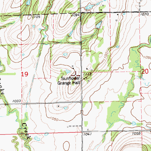 Topographic Map of Fairview School (historical), KS