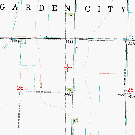 Topographic Map of Pleasant View School (historical), KS