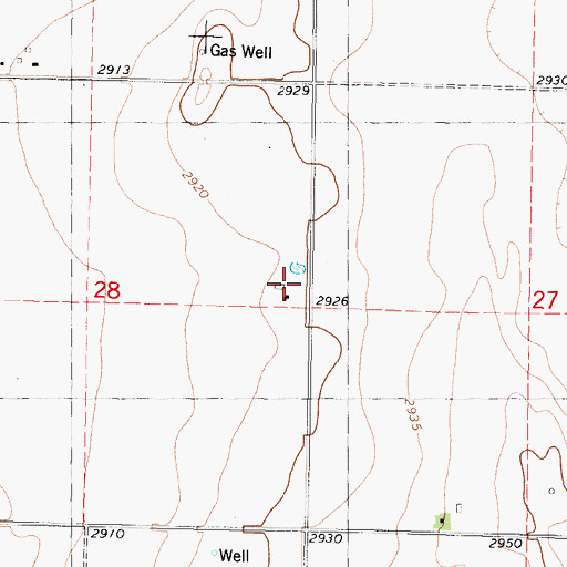 Topographic Map of Veteran School (historical), KS