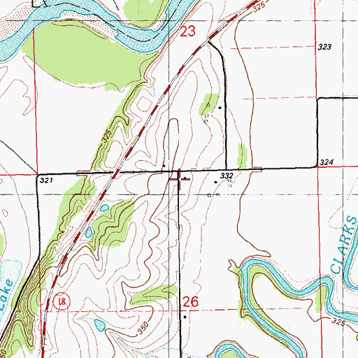 Topographic Map of Enterprise School (historical), KS
