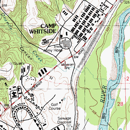 Topographic Map of Wyman Park, KS