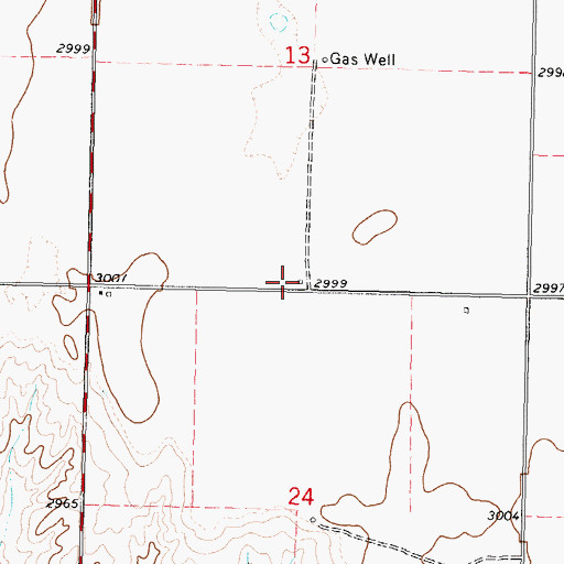 Topographic Map of Cimarron Grange School (historical), KS