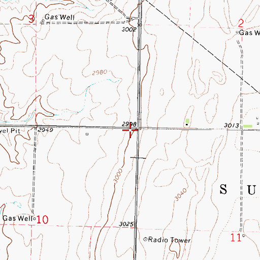 Topographic Map of Hillside School (historical), KS