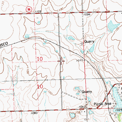 Topographic Map of Economy School (historical), KS