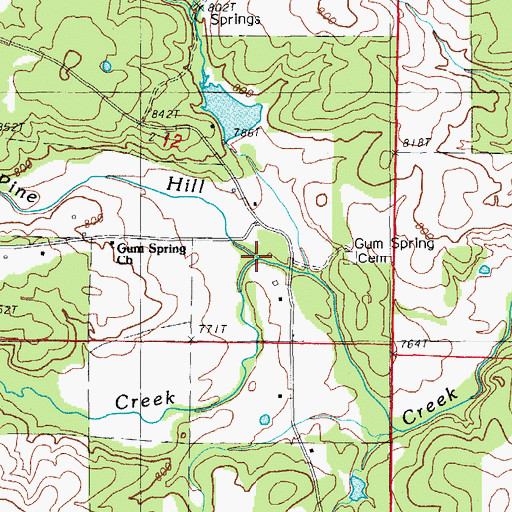 Topographic Map of Davenport Creek, AR