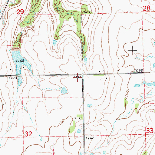 Topographic Map of Pleasant View School (historical), KS