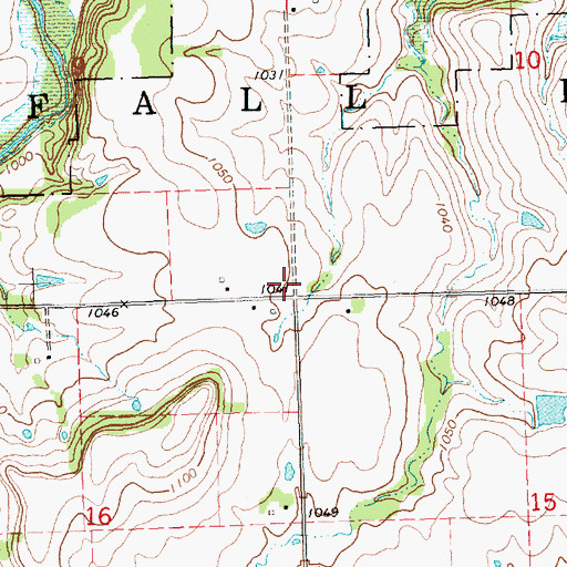 Topographic Map of Prairie de Chene School (historical), KS