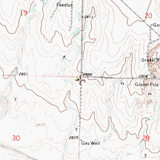 Topographic Map of Riverview School (historical), KS