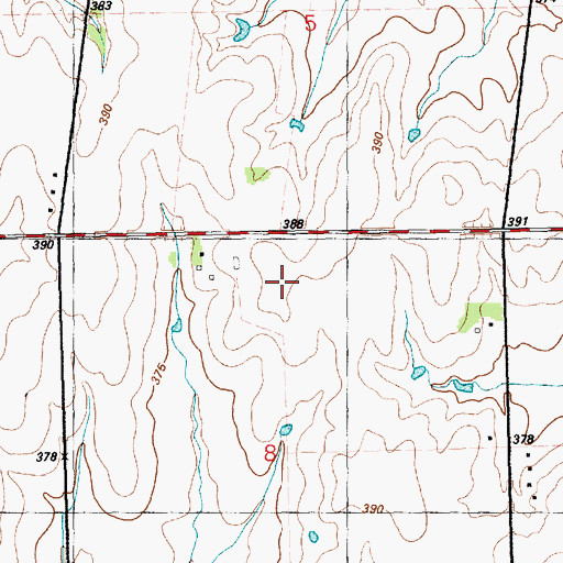 Topographic Map of Ritter Airport (historical), KS