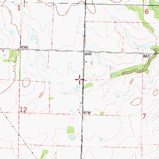 Topographic Map of Concord School (historical), KS