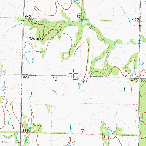 Topographic Map of Cook School (historical), KS