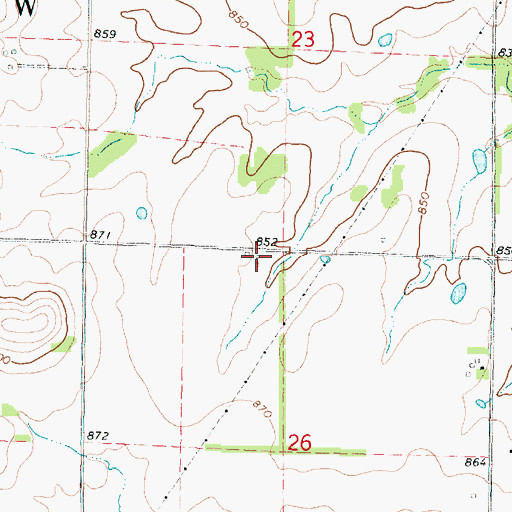 Topographic Map of Dickerman School (historical), KS