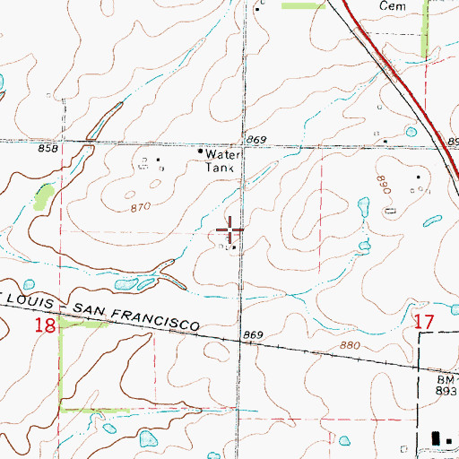 Topographic Map of Eclipse School (historical), KS