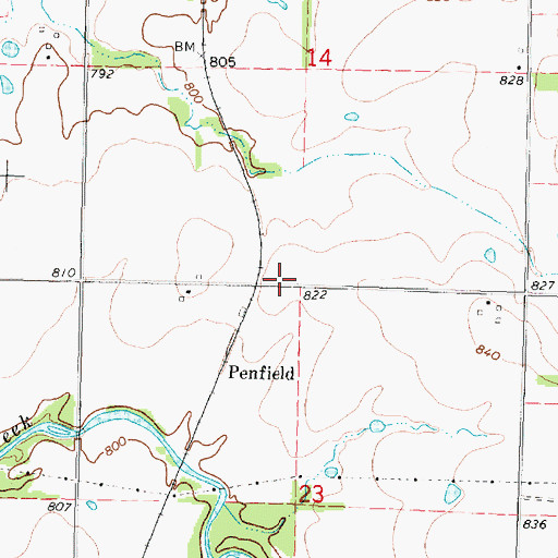 Topographic Map of Enterprise School (historical), KS