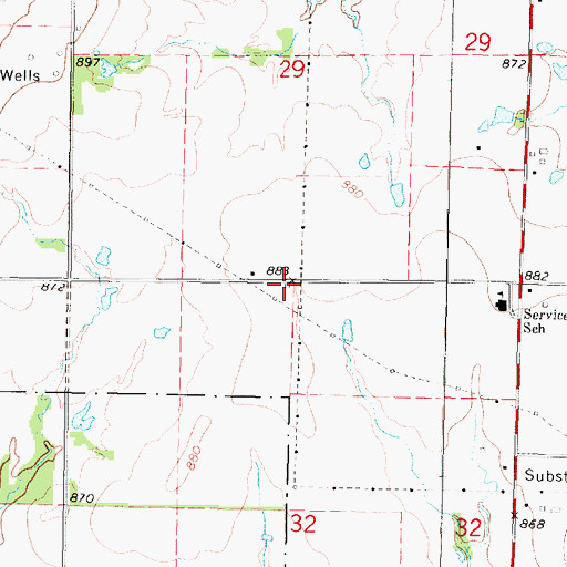 Topographic Map of Fairview School (historical), KS