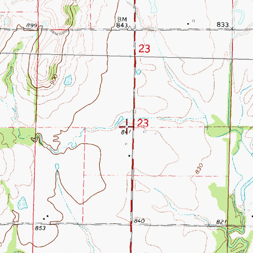 Topographic Map of Globe School (historical), KS